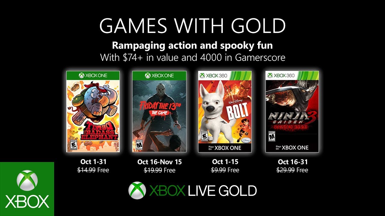 Games with gold octubre 2019